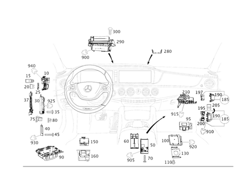 Control Units, Fuse Boxes and Relays in Interior for 2017 Mercedes-Benz S550e #0