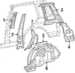 6104616060 - Body: Reinforcement for Toyota: Tercel Image