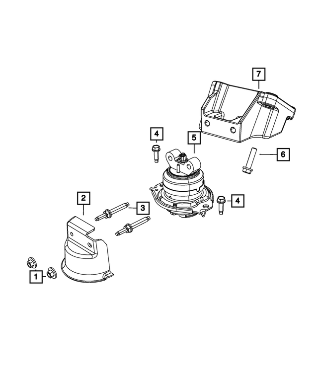5090026AA - 5.7L Gas; Engine: Engine Mount Heat Shield for Mopar Image