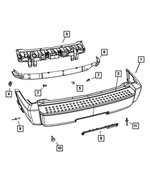 68031892AA - Frame, Bumper and Fascia: Rear Fascia for Mopar Image