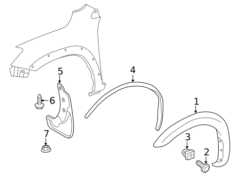 Exterior Trim - Fender for 2007 Toyota RAV4 #0
