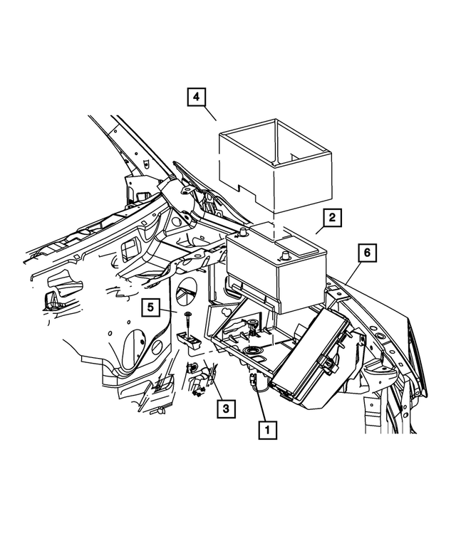 55372499AG - Electrical: Battery Tray for Mopar Image