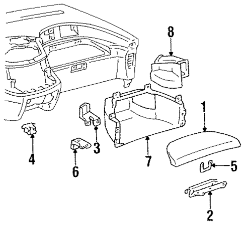 Glove Box for 1993 Toyota Previa #0