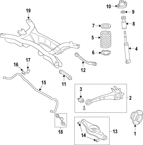 Rear Suspension for 2007 Mitsubishi Outlander #1