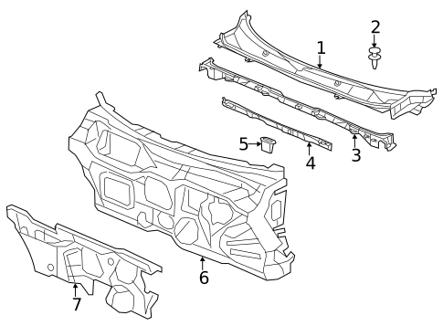 Cowl for 2010 Saab 9-5 #0