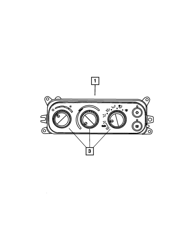 55057077AB - Air Conditioners and Heaters: A/c And Heater Control for Mopar Image