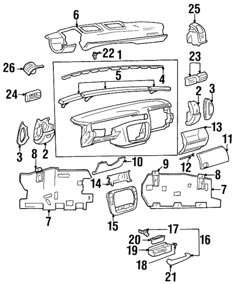 Instrument Panel for 2000 Cadillac Catera #0