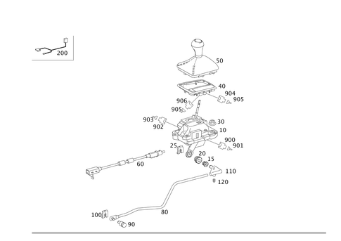 Floor Shift, Automatic Transmission for 2010 Mercedes-Benz SLK300 #0