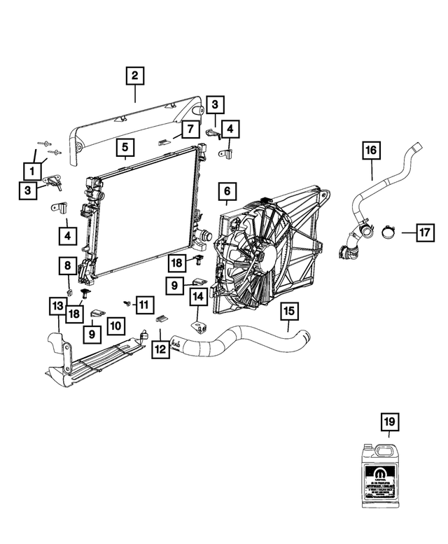 68104803AB - : Radiator Bracket for Mopar Image