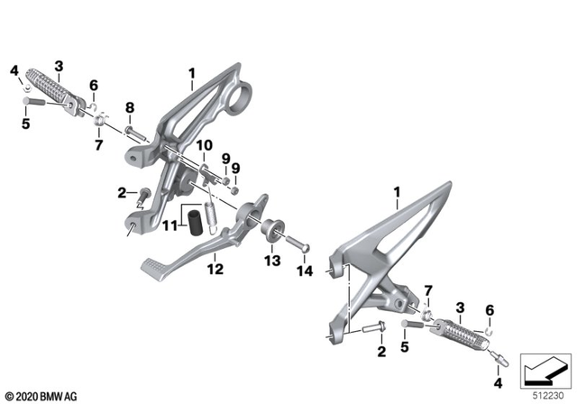 46719467686 - : Brake Pedal for BMW-Motorrad Image