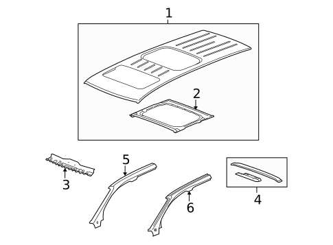 Roof & Components for 2009 Saturn Outlook #0