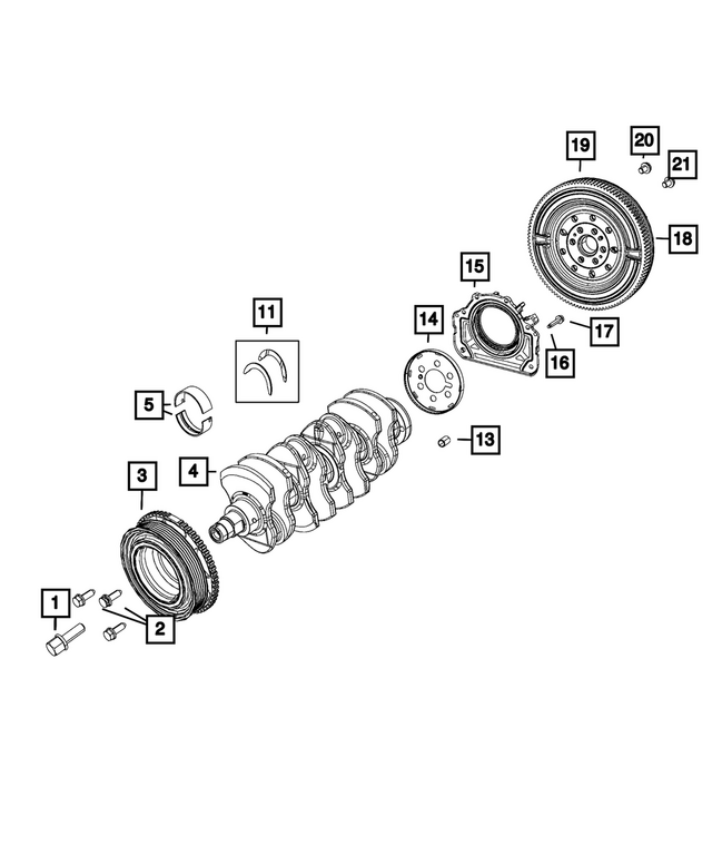 68098347AA - 1.4L Turbo; Engine: Crankshaft Main Bearing for Mopar Image