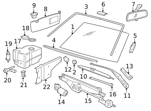 Wiper Components for 1991 BMW 735iL #0