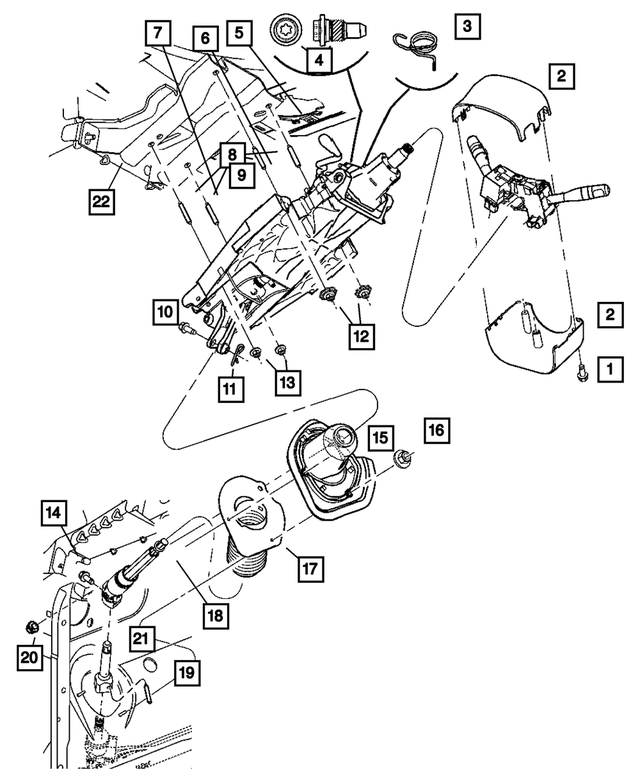 4680523AD - Steering: Steering Column Shroud for Mopar Image