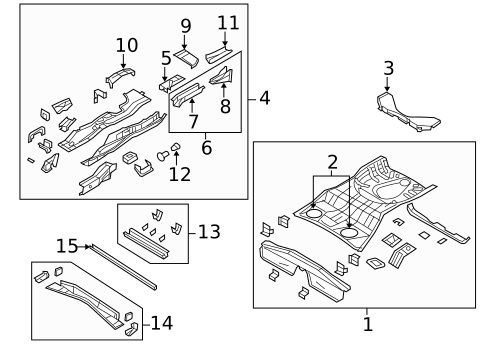 Rear Floor & Rails for 2010 Dodge Caliber #0