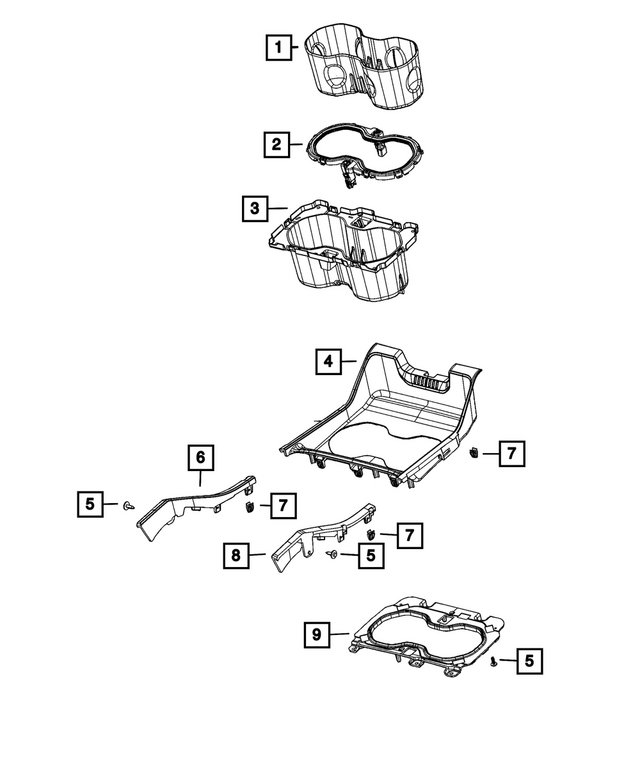 « 68378880AC – Interior Trim : Porte-gobelet LumiÈre Circulaire pour Mopar Image »