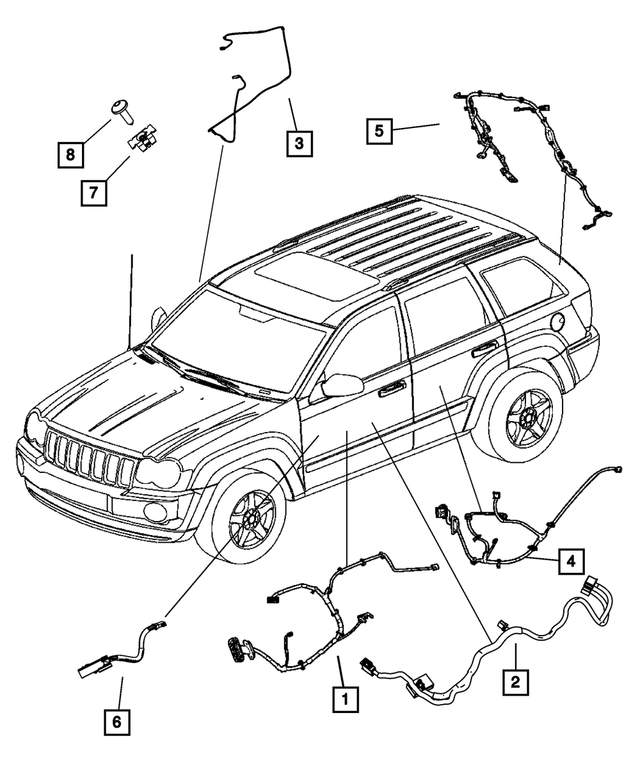 68087563AA - Electrical: Door Jumper Wiring for Mopar Image