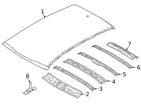 Roof & Components for 2023 Kia Niro EV #0