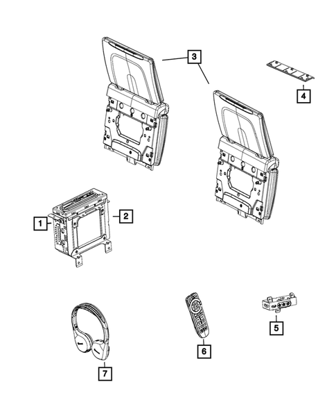 Radio, Antenna, Speakers, DVD, and Video systems for 2015 Jeep Grand Cherokee #1