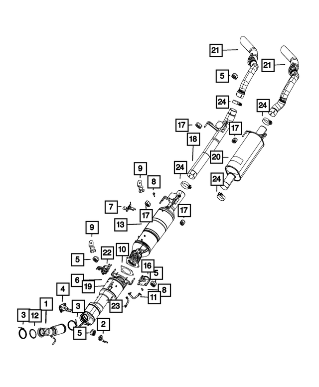 68368536AB - Exhaust: Exhaust Front Pipe for Mopar Image