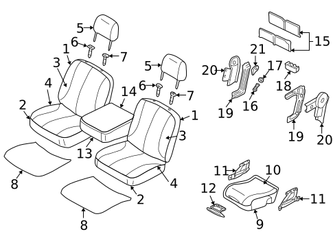 Front Seat Components for 2005 Dodge Ram 1500 #0