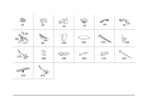 Loom Ties, Cable Mounting Parts and Grommets for 2006 Mercedes-Benz CLS500 #0