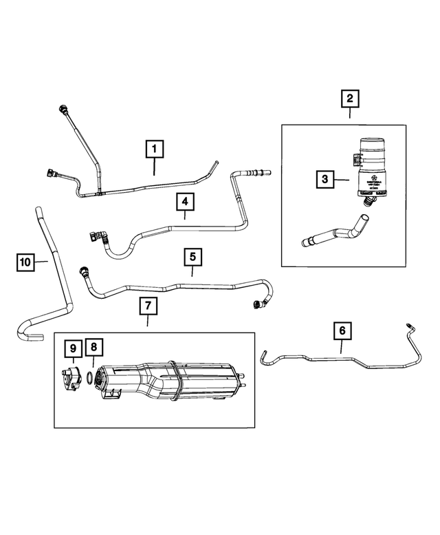 « 52029907AA – Emission Controls : Boîtier à Conduite De Vapeur Conduite pour Mopar Image »