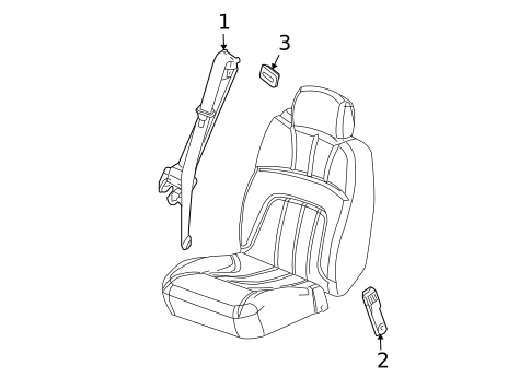 Front Seat Belts for 2006 Isuzu Ascender #0