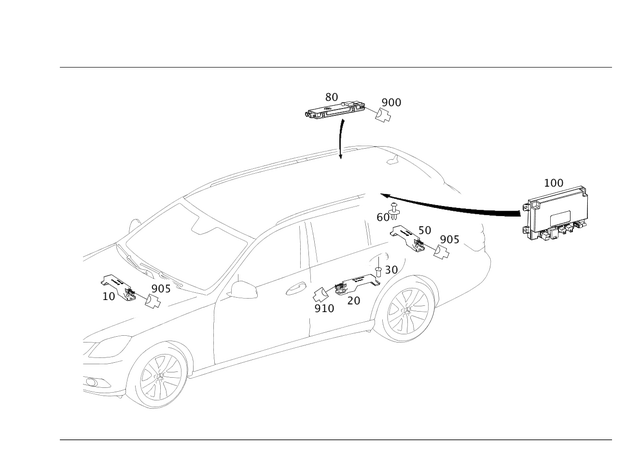 2129058003 - Electrical System: Antenna Amplifier for Mercedes-Benz: E350, E63 AMG, E63 AMG S Image image