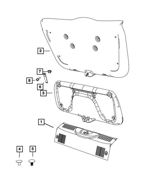Lift Gate Panel and Scuff Plate for 2014 Fiat 500 #0