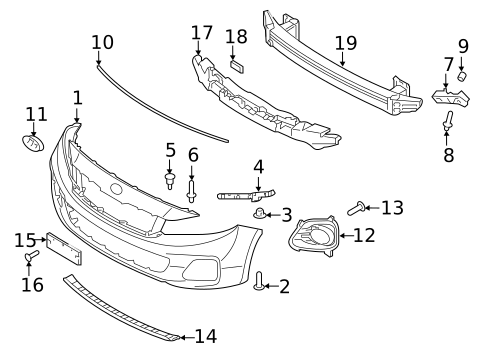Bumper & Components - Front for 2018 Kia Forte5 #0