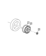 82209475AB - Mopar Accessories - Component Parts: Cast Aluminum Wheel Kit for Mopar Image