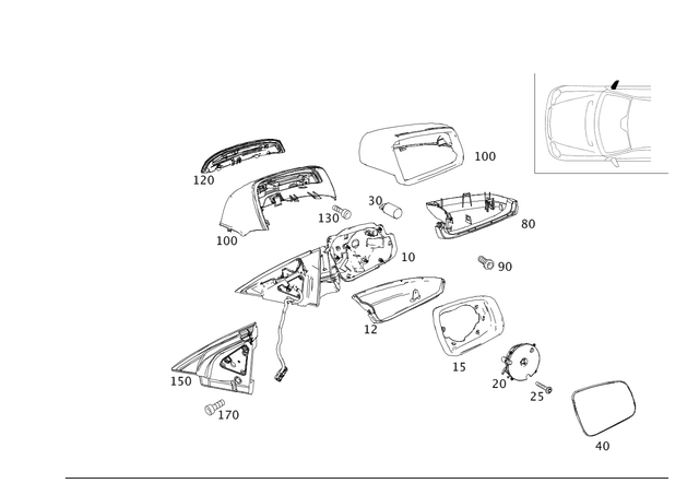 2128100864 - Driver Door: Trim for Mercedes-Benz Image