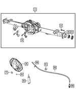 3432695 - Rear Axle; Corporate 235 MM; Differential and Drive Line: Hex Head Bolt, Mounting for Mopar Image