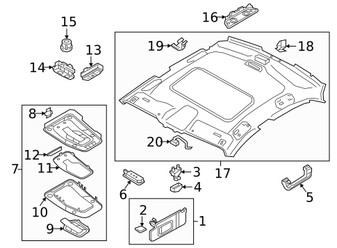 Interior Trim - Roof for 2025 Audi A5 Sportback #0