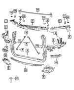 5156136AA - Cooling: Hood Bumper for Dodge: Durango | Jeep: Grand Cherokee, Grand Cherokee WK Image