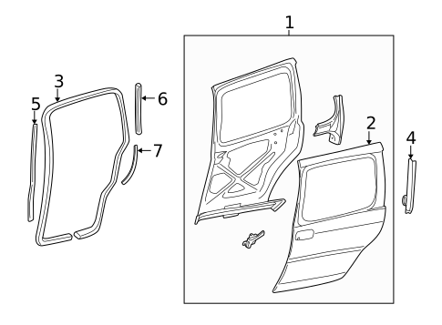 Door & Components for 2004 Pontiac Montana #0