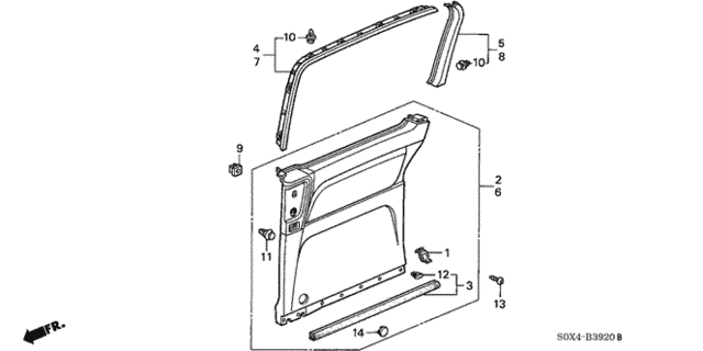 Slide Door Lining for 2000 Honda Odyssey #0
