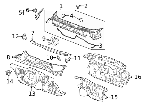 Cowl for 2022 Cadillac XT5 #0
