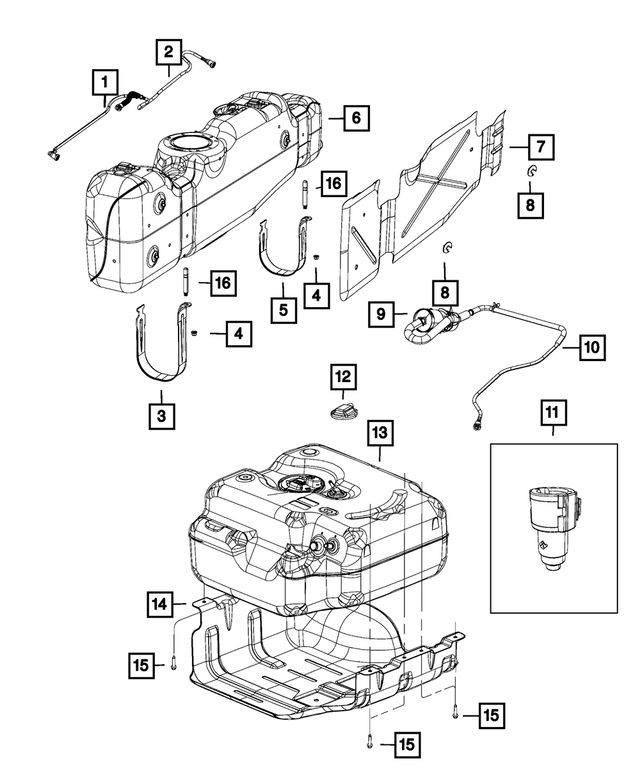 5031013AA - Fuel: Fuel Tank Strap for Mopar Image image