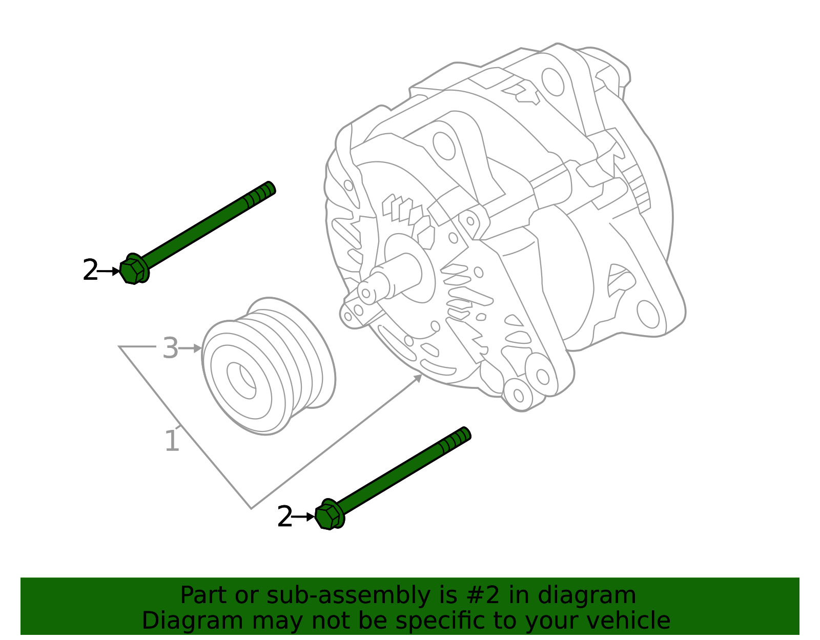 Alternator Mount Bolt - Porsche (N-107-655-01)
