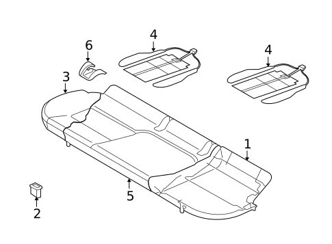 Rear Seat Components for 2011 Audi A4 Quattro #1