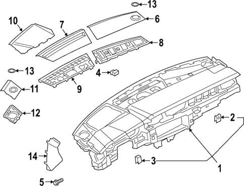 Upper Instrument Panel for 2025 Audi RS7 Sportback #0