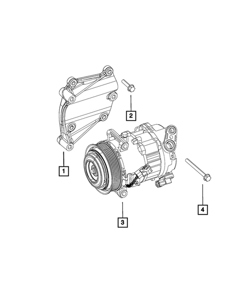 Air Conditioner Compressor and Mounting for 2014 Jeep Cherokee #2