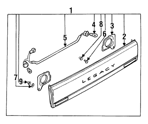 Rear Finisher Lamp for 1993 Subaru Legacy #0