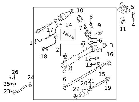 Steering Gear & Linkage for 2009 Mazda CX-7 #0