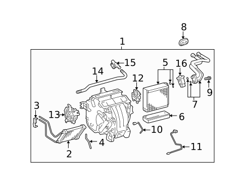 Evaporator & Heater Components for 2005 Toyota Solara #0