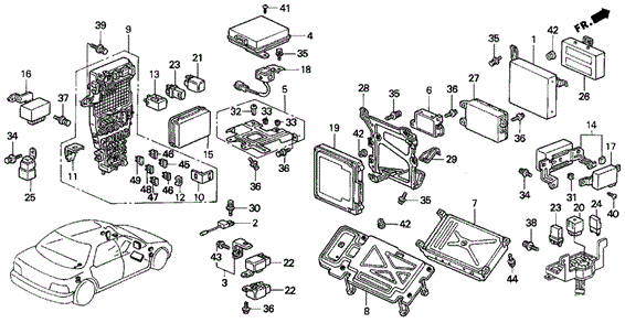 Fuse Box - Relay - Control Unit for 1994 Acura Vigor #0
