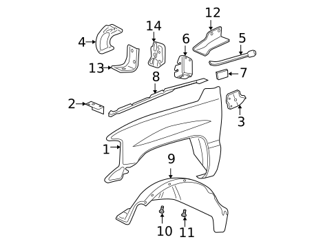 Fender & Components for 2004 Chevrolet Suburban 1500 #0
