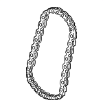 AJ813322 - Engine: Chain for Jaguar: E-Pace, F-Pace, F-Type, XE, XF Image